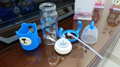 Meiying Tang Glass Bottle//Anti-Fall Baby Bottle//Silicone Sleeve Glass Bottle//Newborn Glass Feeding Set._img_4