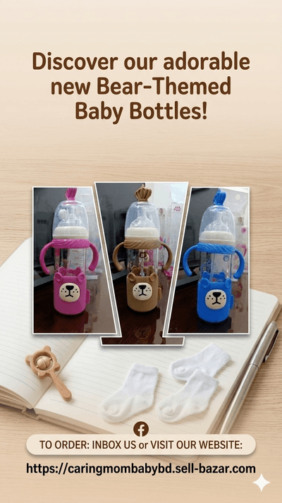 Meiying Tang Glass Bottle//Anti-Fall Baby Bottle//Silicone Sleeve Glass Bottle//Newborn Glass Feeding Set._img_5